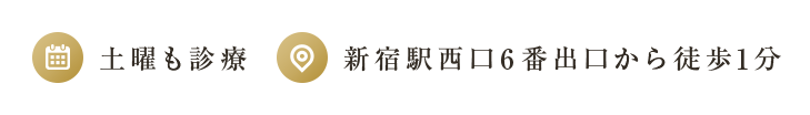土日祝も診療 新宿駅西口6番出口から徒歩1分